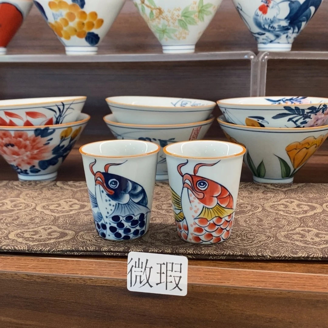 釉下彩老陶泥手工绘制