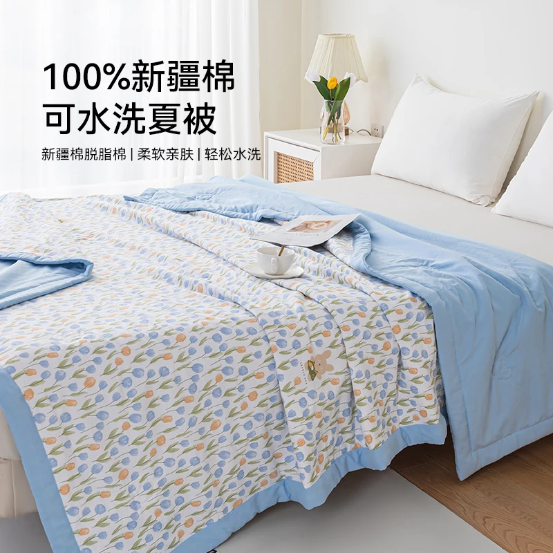 【重百专属】多喜爱夏日庄园软糯脱脂棉花夏薄被 多规格可选