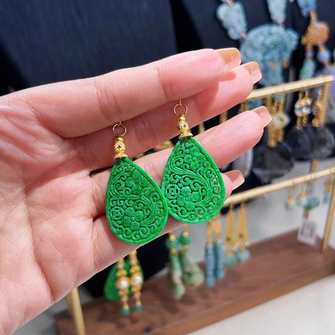 【闪购商品】翡翠耳饰未镶嵌翡翠