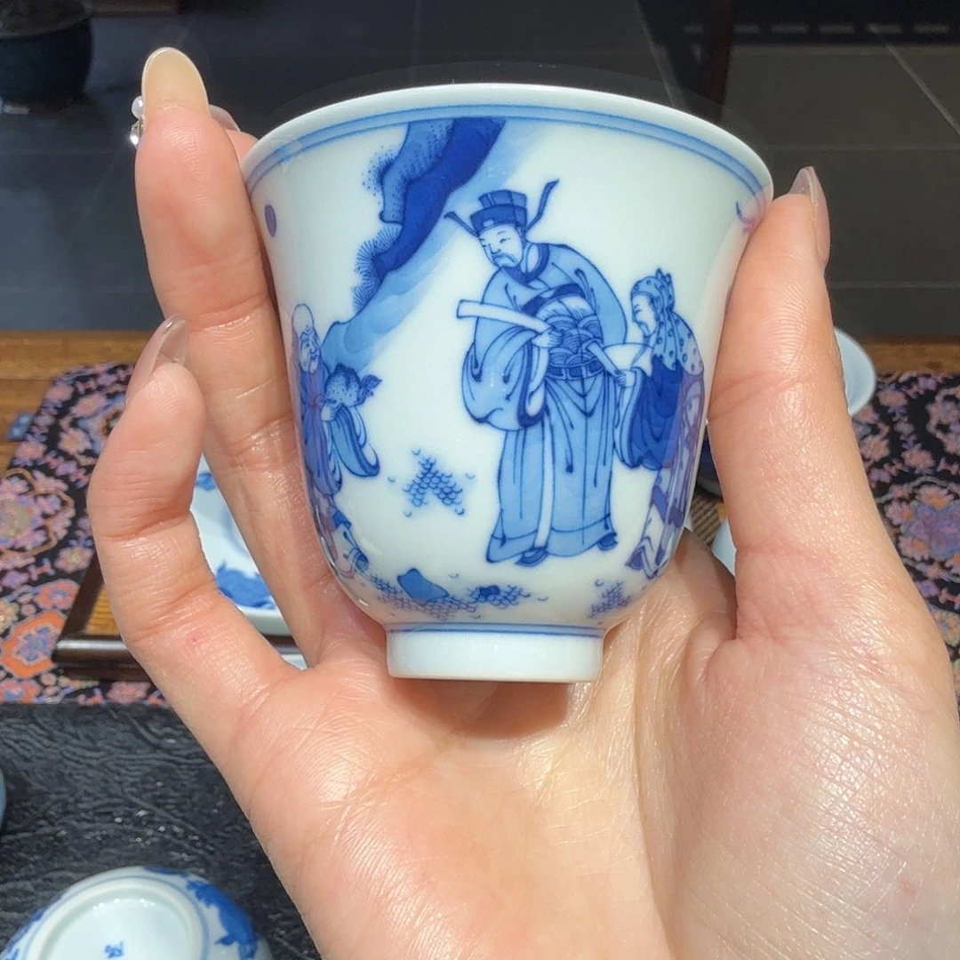 ཀ***࿐福禄寿三星陶瓷手工手绘