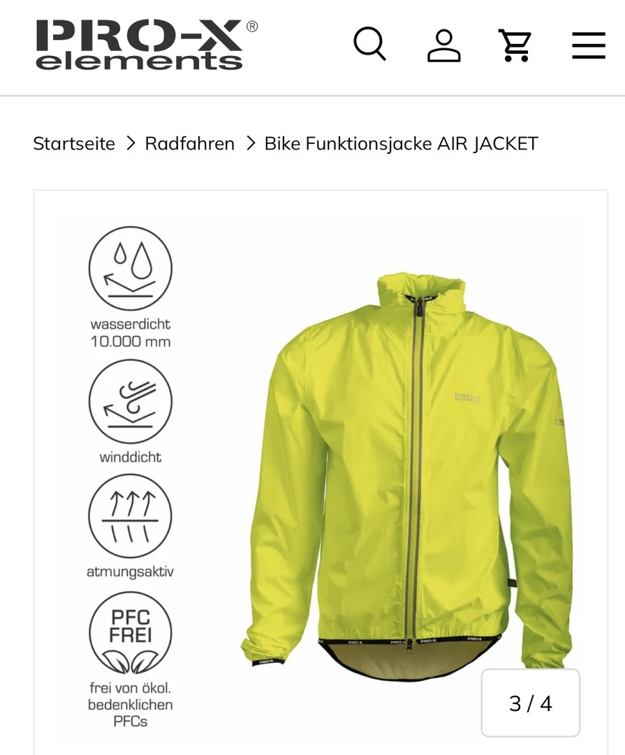 德国PRO-X elements 便携轻量化户外骑行徒步登山功能型防水薄款