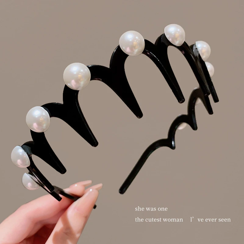 波浪发箍洗脸带齿防滑头箍发卡发夹简约碎发整理工具发饰手工制作