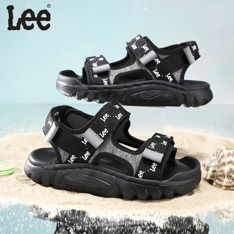 Leekids25款夏季新款男童休闲鞋儿童女童欧美风运动凉鞋轻便童鞋