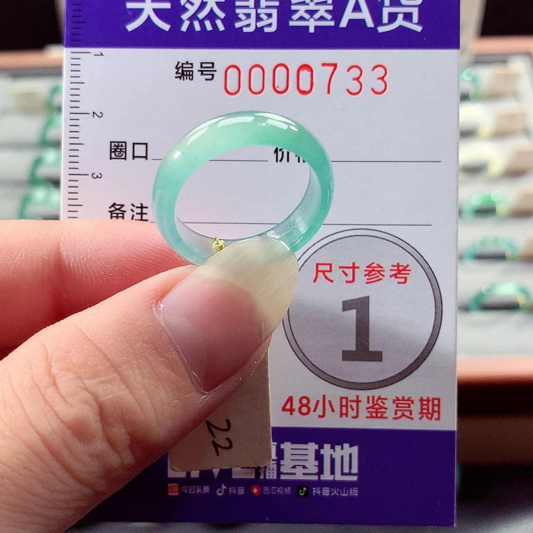 未镶嵌戒指翡翠22号