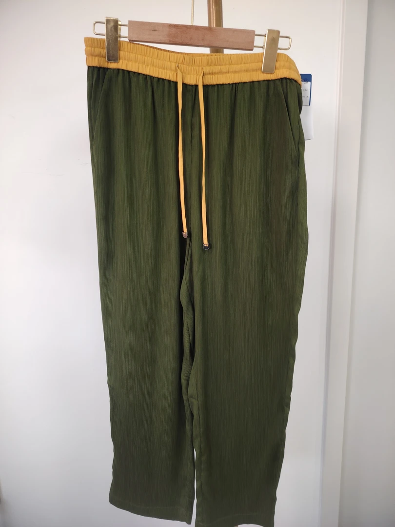 5075-夏季纯色休闲裤宽松时尚修身直筒裤