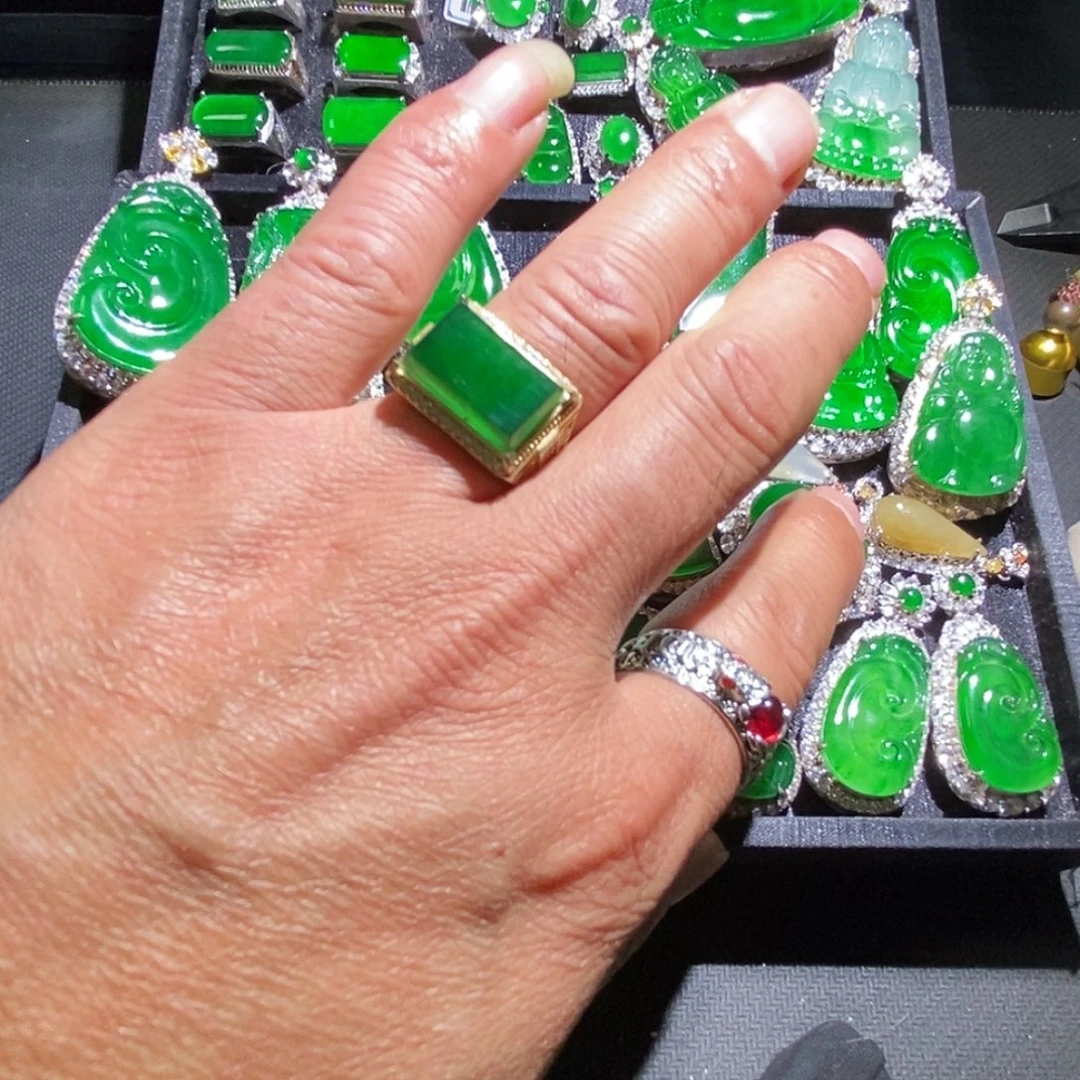 翡翠未镶嵌戒指A货翡翠20