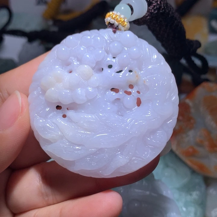 翡翠未镶嵌颈饰保真天然A货翡翠