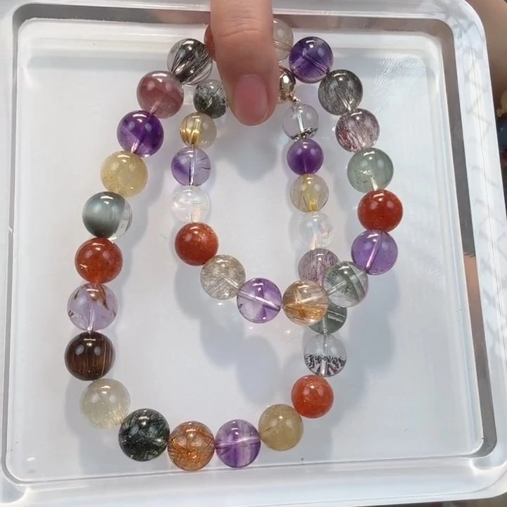 顶珠水晶多宝项链