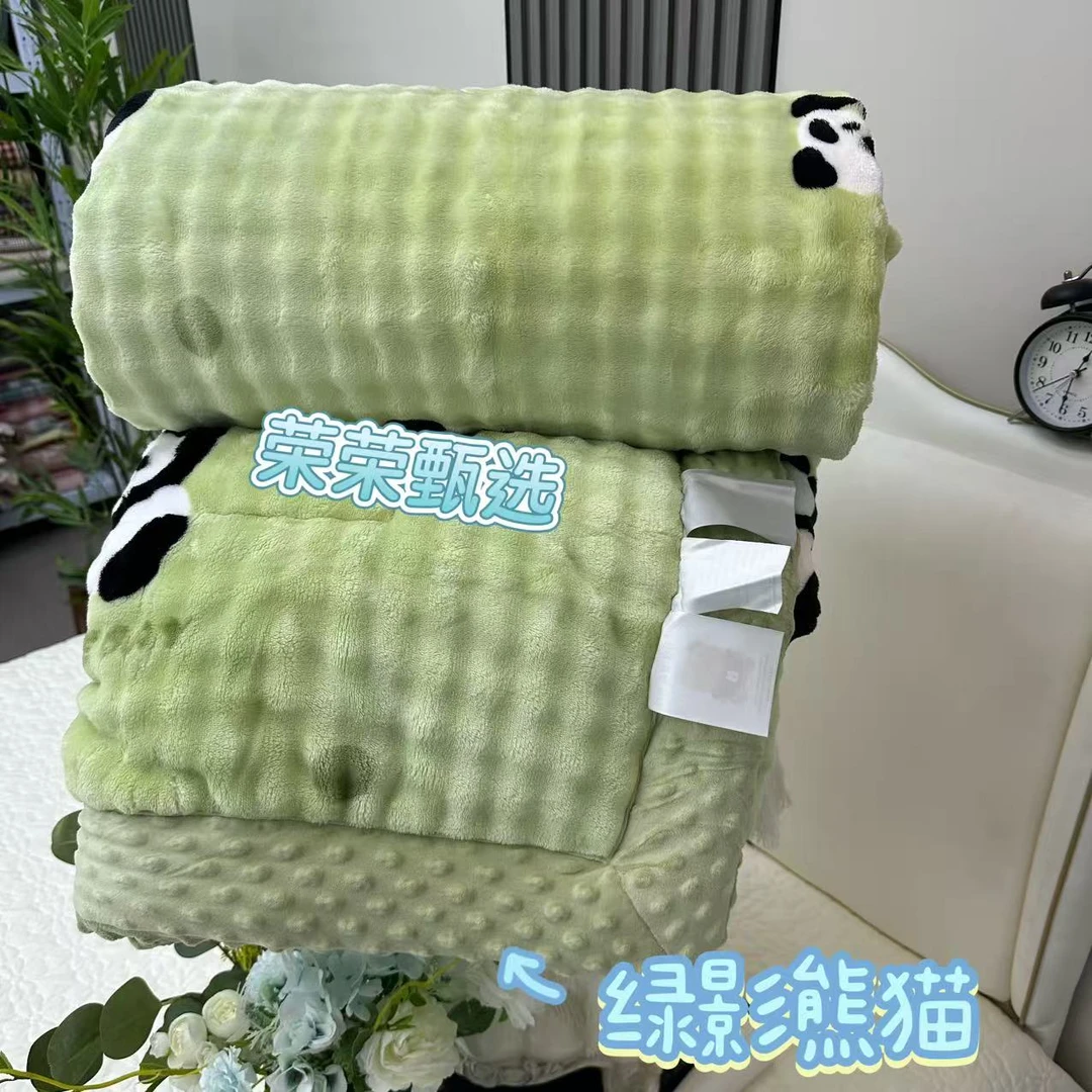 【RR荣荣】-组合-秋冬新款婴儿泡泡绒单人豆豆被150*200约5斤可机洗