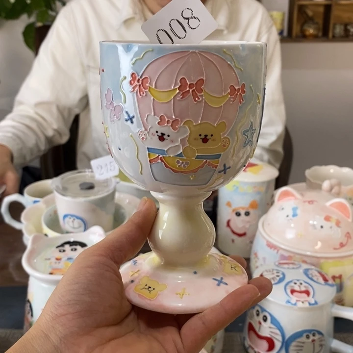 爱***念瓷片景德镇釉下彩手绘