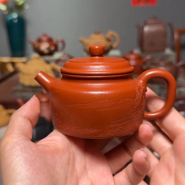 茶壶紫砂全手工小煤窑朱泥德中 150cc