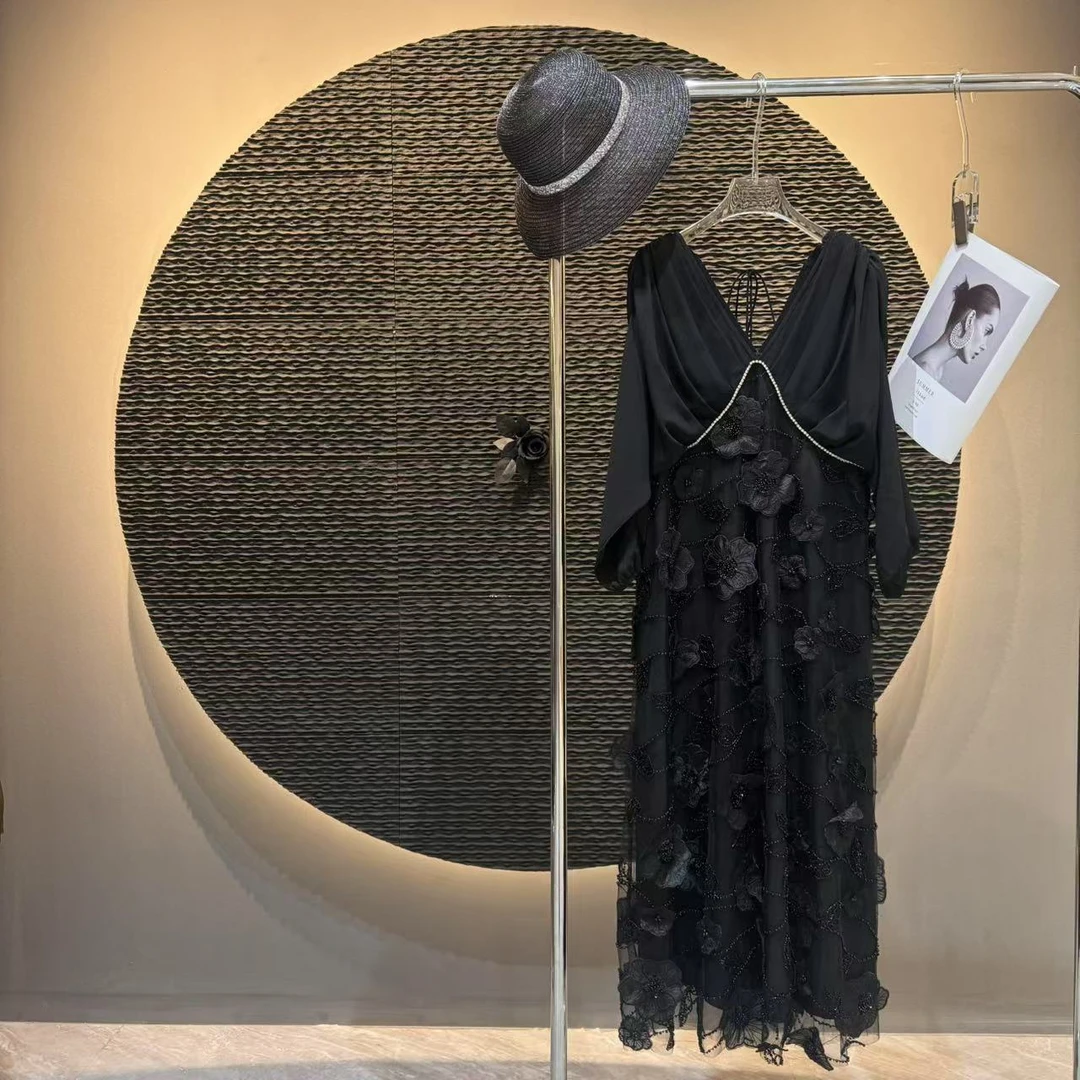 【大大专属】TANG-FEI胭色【午后香氛】YS0002重工刺绣A摆裙