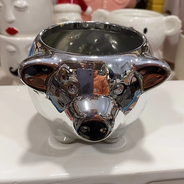 陶摆件陶盆有孔 瑕疵介意勿拍