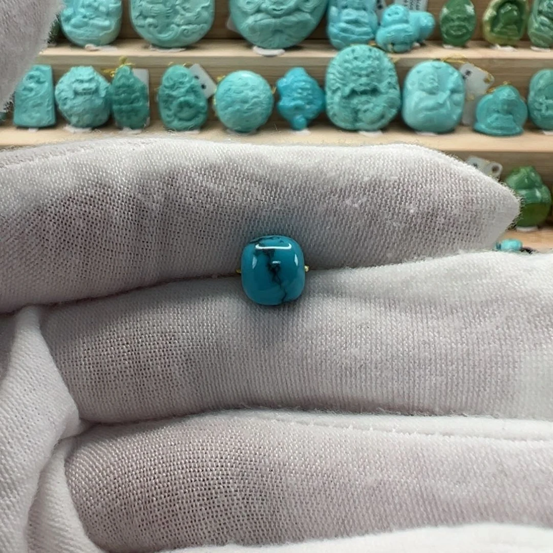 未镶嵌绿松石老型珠 8x7.2mm