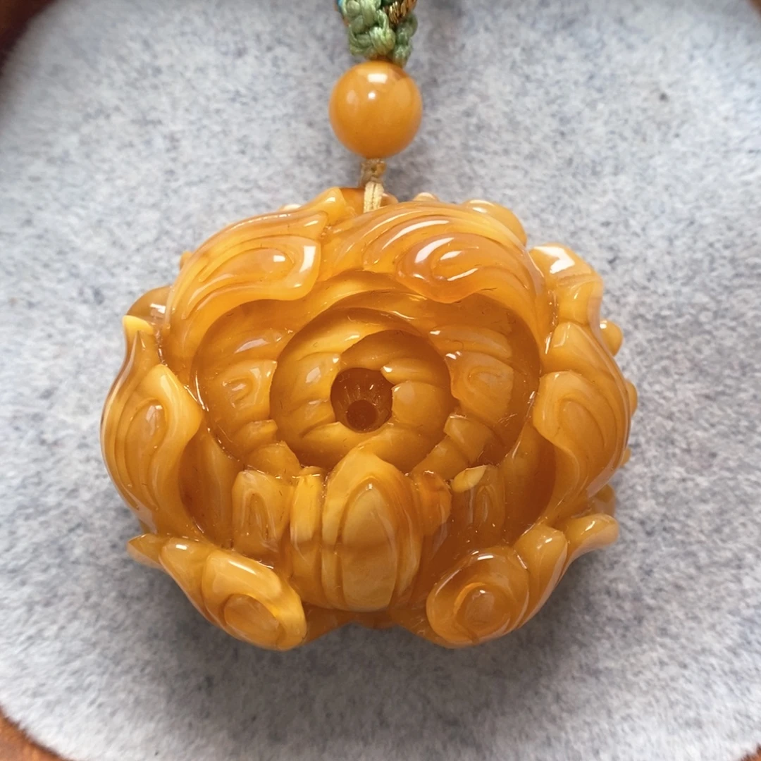 蜜蜡未镶嵌项链吊坠