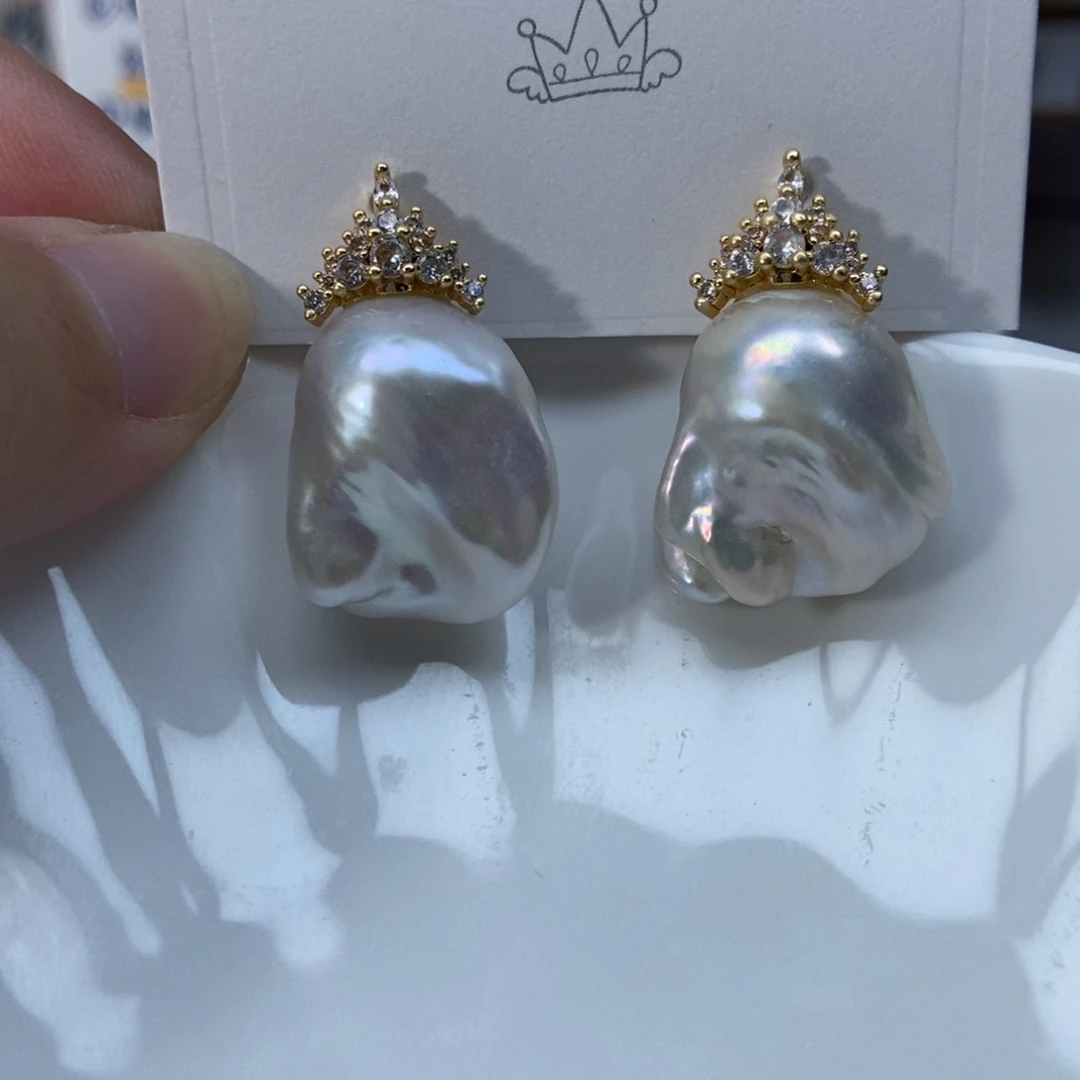 淡水珍珠耳环合金特价351