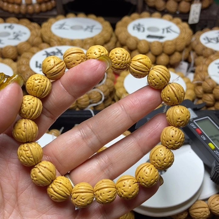 桃核手串薇*宝野生黄桃13