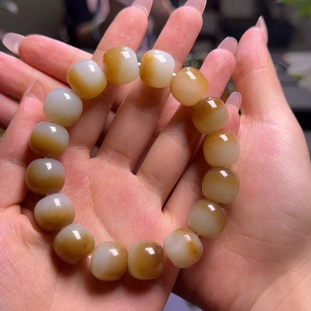 手链未镶嵌和田玉金山卡14老型手串