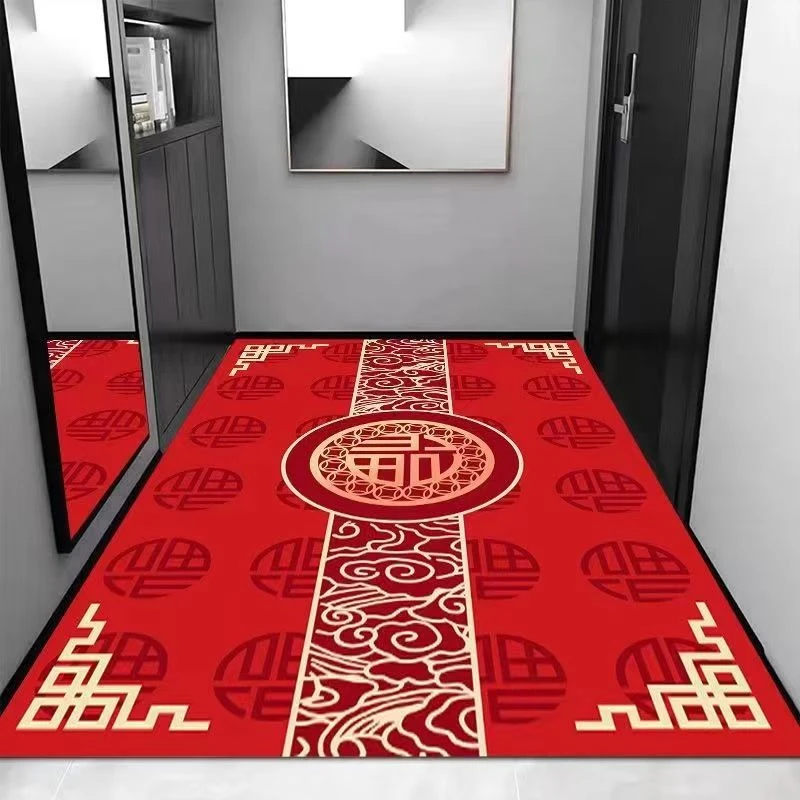 喜庆硅藻泥入户门口地垫玄关进门垫卫生间浴室速干喜庆防滑吸水