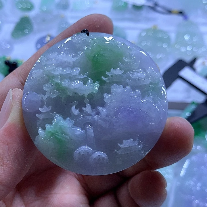 翡翠未镶嵌颈饰天然翡翠A货吊坠