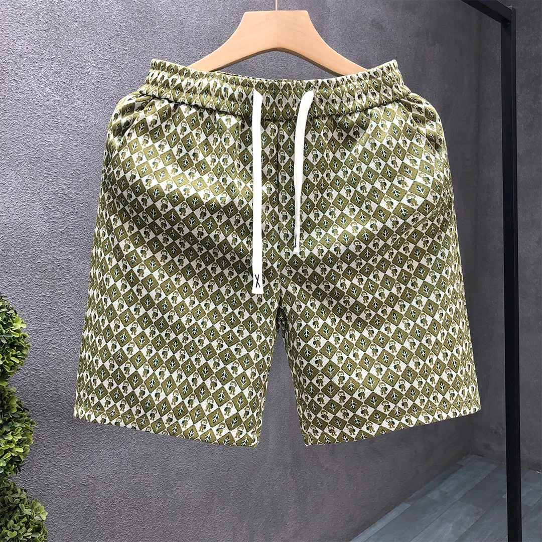 夏天穿搭洋气短裤男生潮牌外穿五分裤2025夏季新款男士宽松沙滩裤