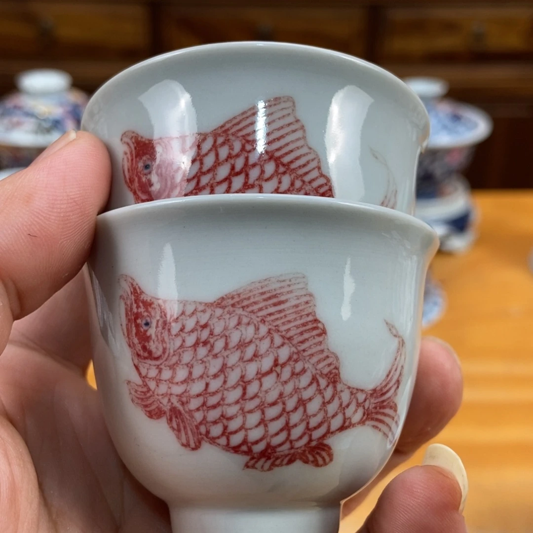 手绘茶具现代制品随*@