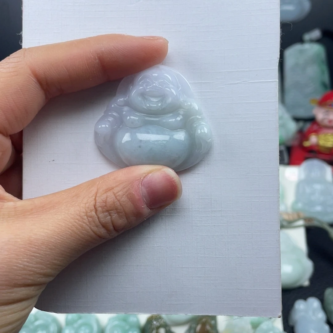 翡翠未镶嵌颈饰佛公