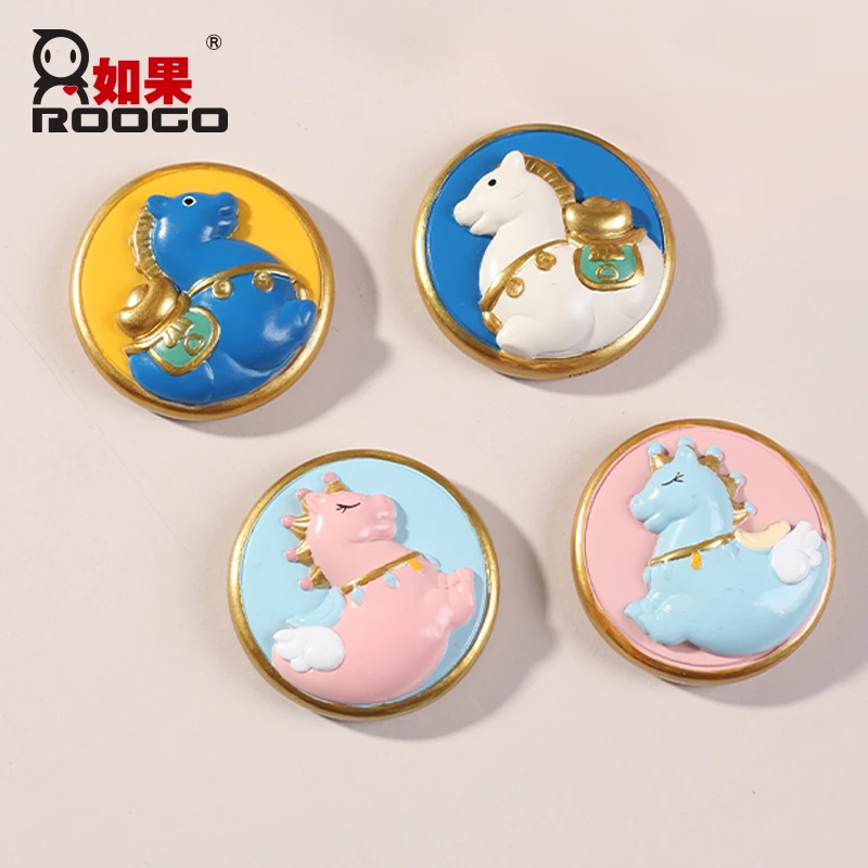 国潮唐三彩小飞马立体创意留言磁性冰箱贴西安文旅礼品马年摆件