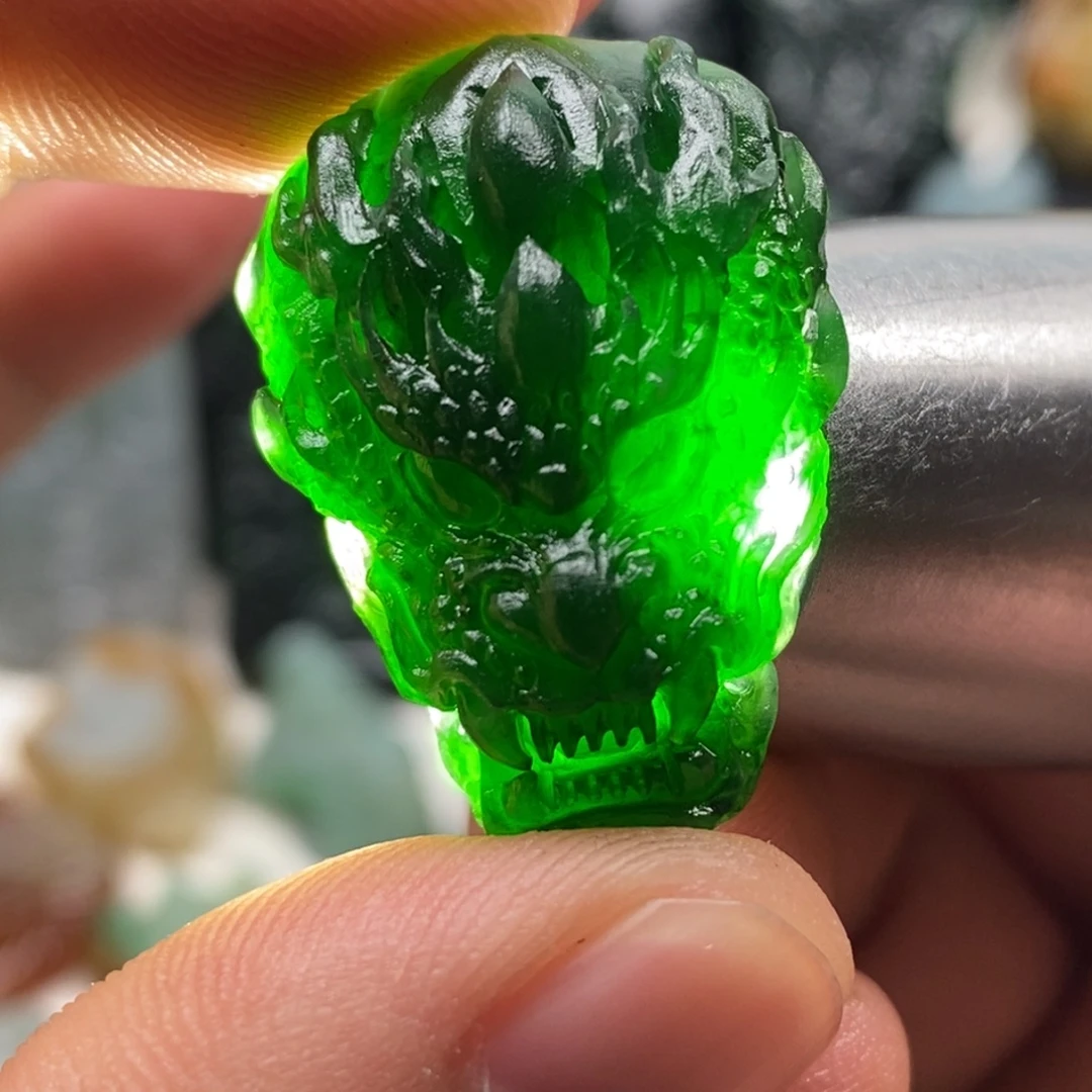 未镶嵌定制翡翠天然翡翠A货小龙头