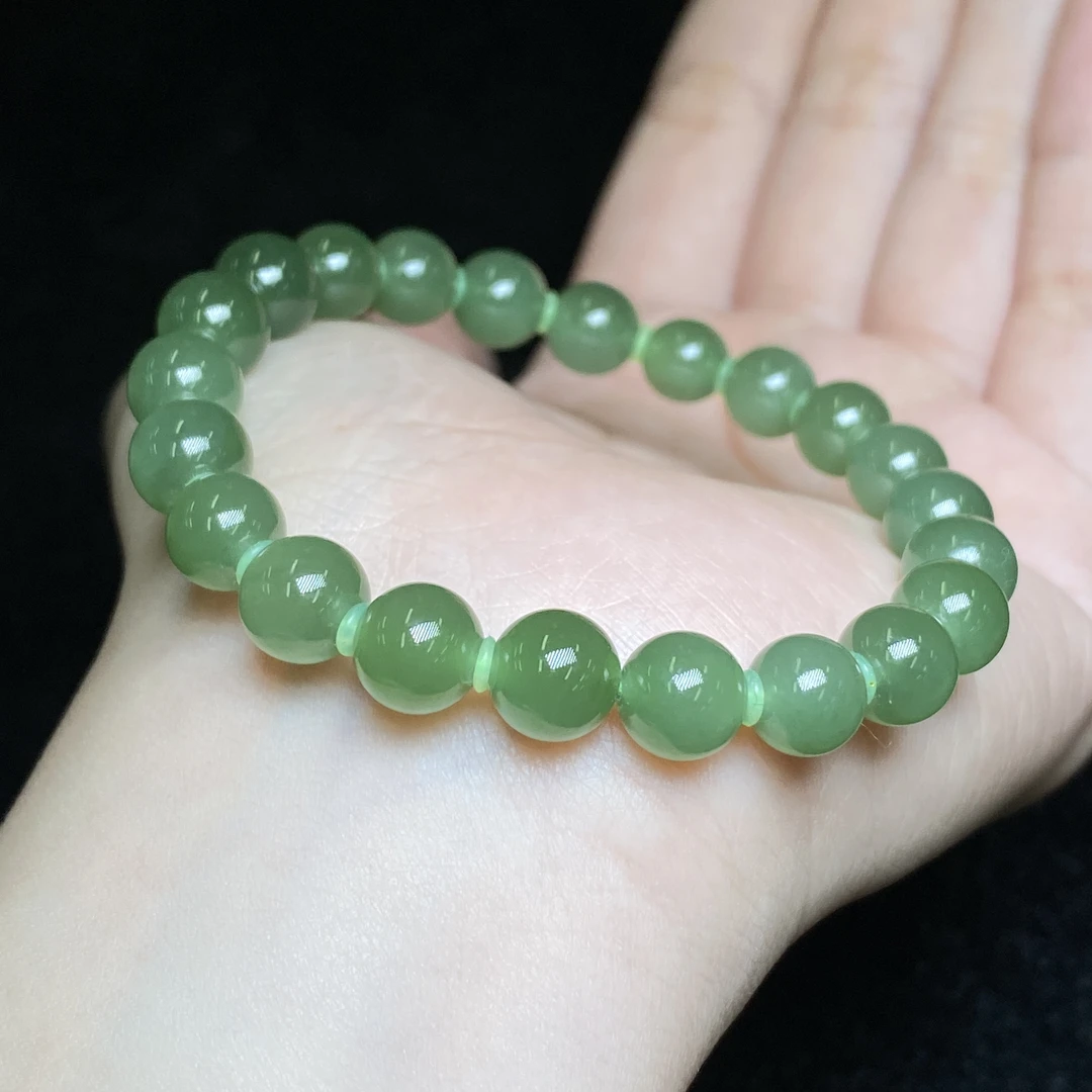 【小北好物】和田玉圆珠手串5-17QH55X171【多样性发一件】尺寸约7mm+