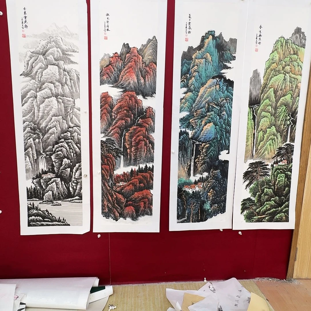 勇***惧国画四尺手绘作品