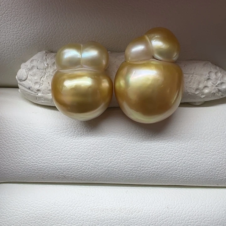 海水珍珠金珠裸珠巴洛克12+14+mm未镶嵌