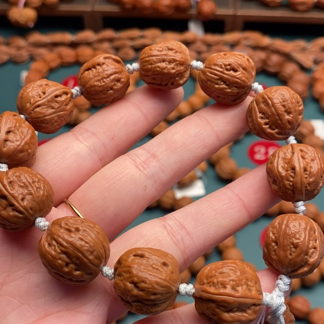 文玩核桃手串17尺寸贝壳