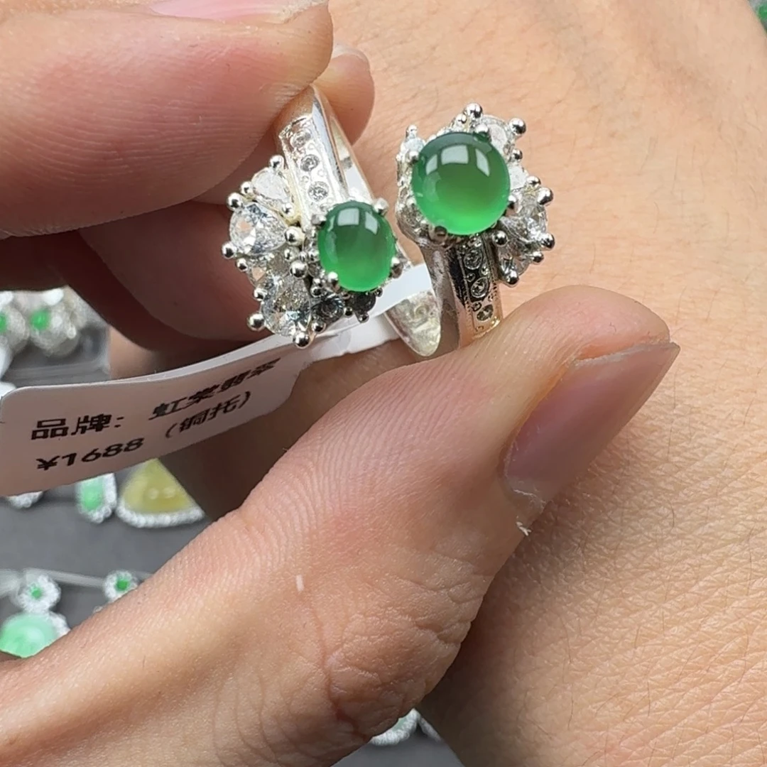 翡翠未镶嵌戒指天然缅甸翡翠A货