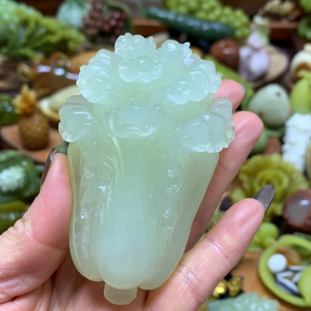 未镶嵌蛇纹石玉手把