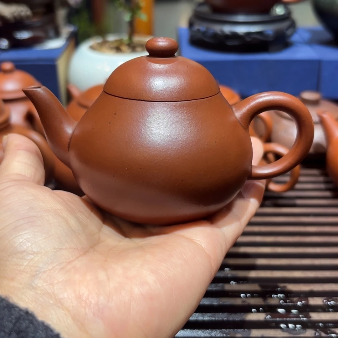 茶壶紫砂紫砂壶九十年代红泥梨120cc