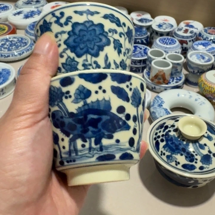 甄***主景德镇手工手绘杯