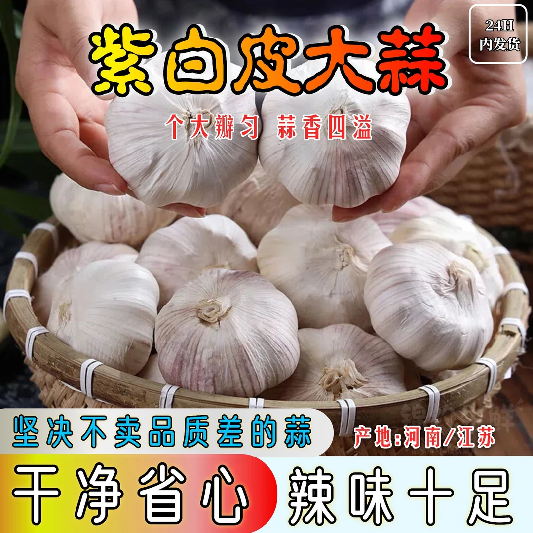 农家自种大蒜【正宗河南/江苏】新鲜晒干优质干蒜可吃可种大蒜头