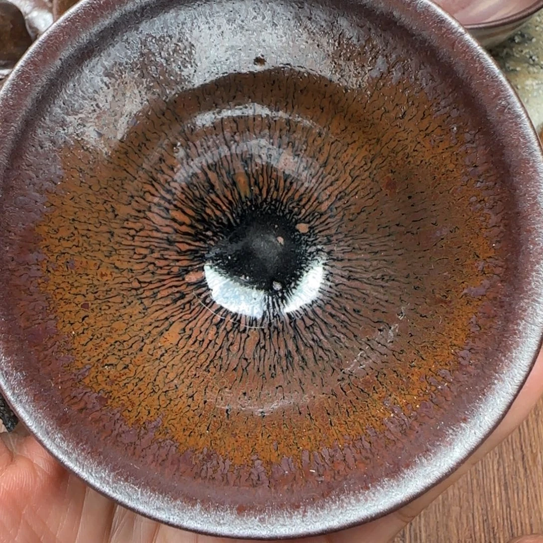 柴烧建盏茶盏茶杯605