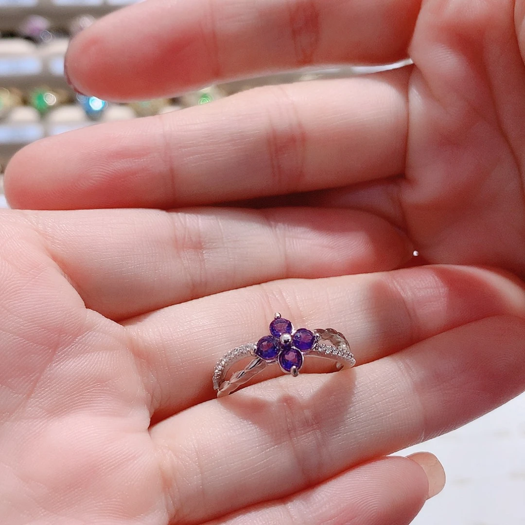 银S925镶嵌戒指紫晶