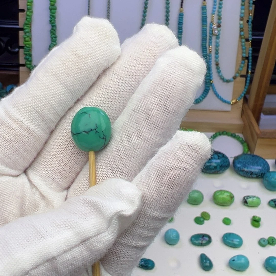 菜籽绿扁珠13.2mm兰