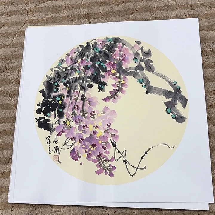 国画花鸟等图案和50.50