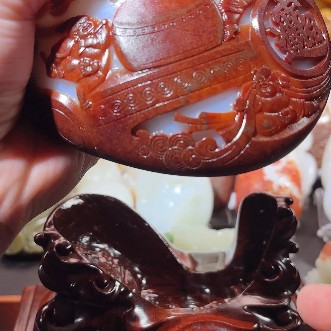 和田玉摆件未镶嵌七**—