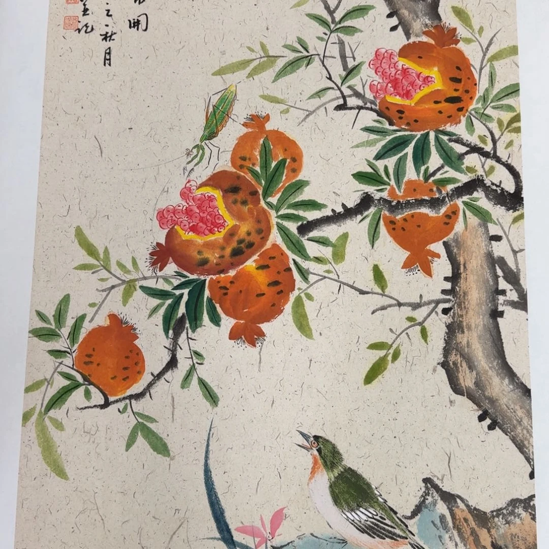 国画国画作品纯手绘山水花鸟