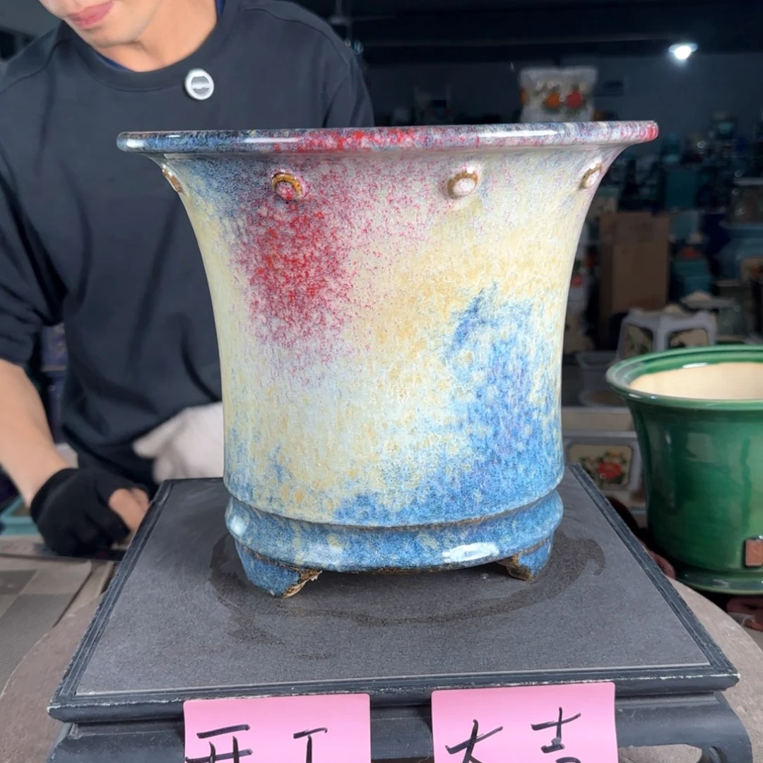 一风堂石湾花盆。春*猪