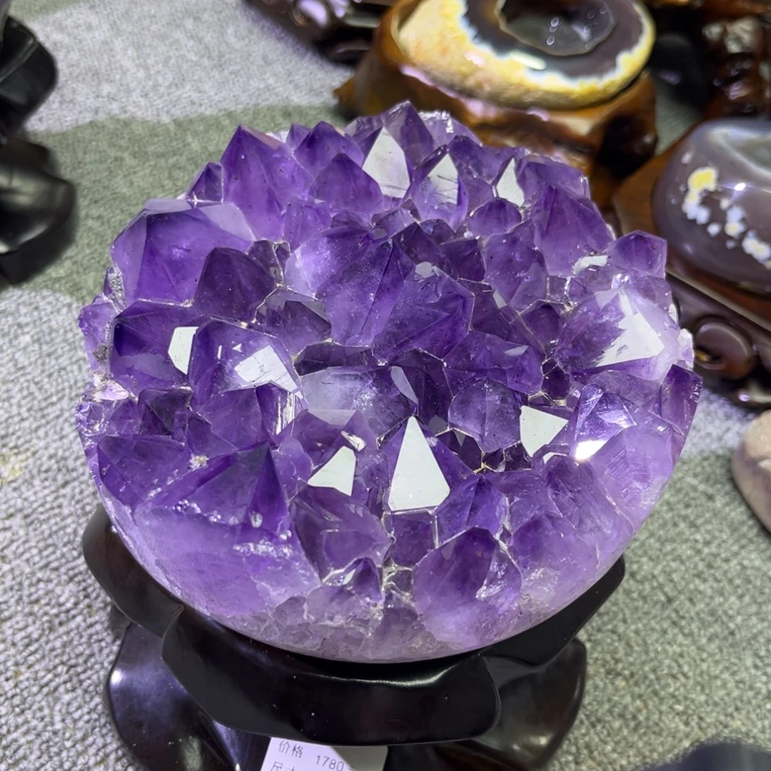 紫晶未镶嵌摆件水晶