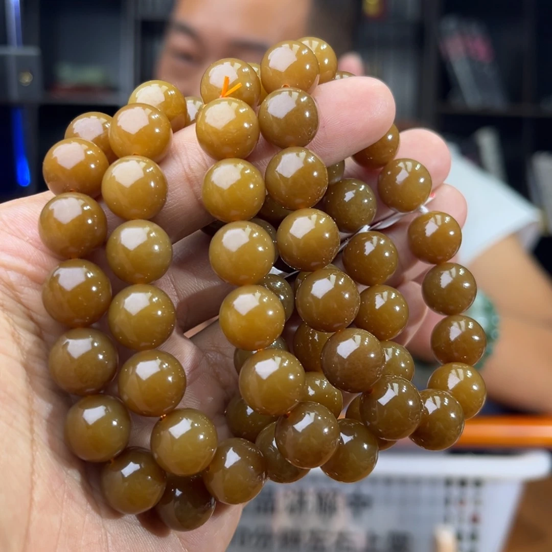 手串未镶嵌和田玉纯天然新疆且末金山料卡12多样性发其一