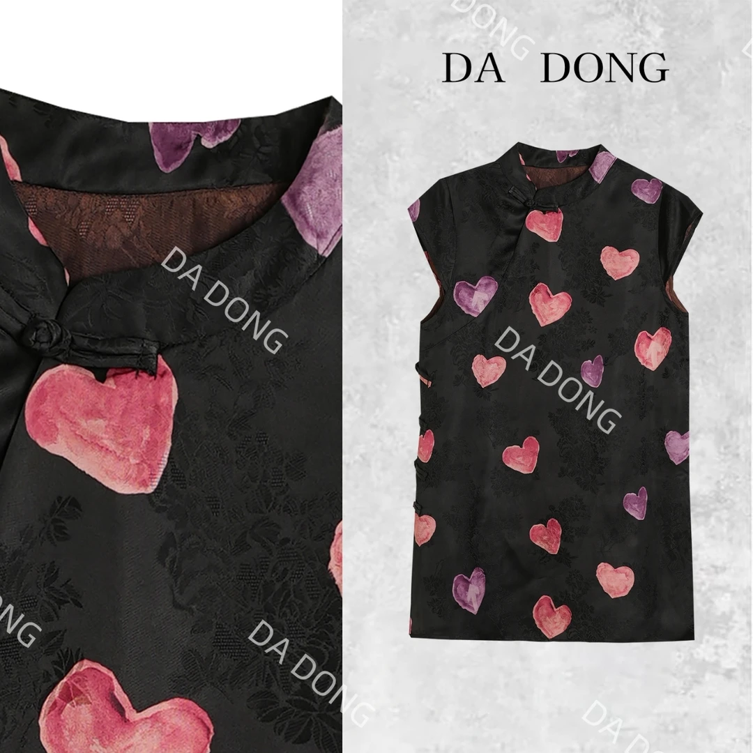 爱心--中式国风气质时尚百搭小众设计夏季复古宽松休闲轻奢连衣裙