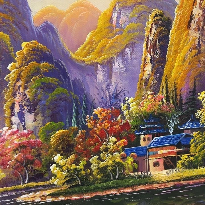 国画二郎老师国际展览原作