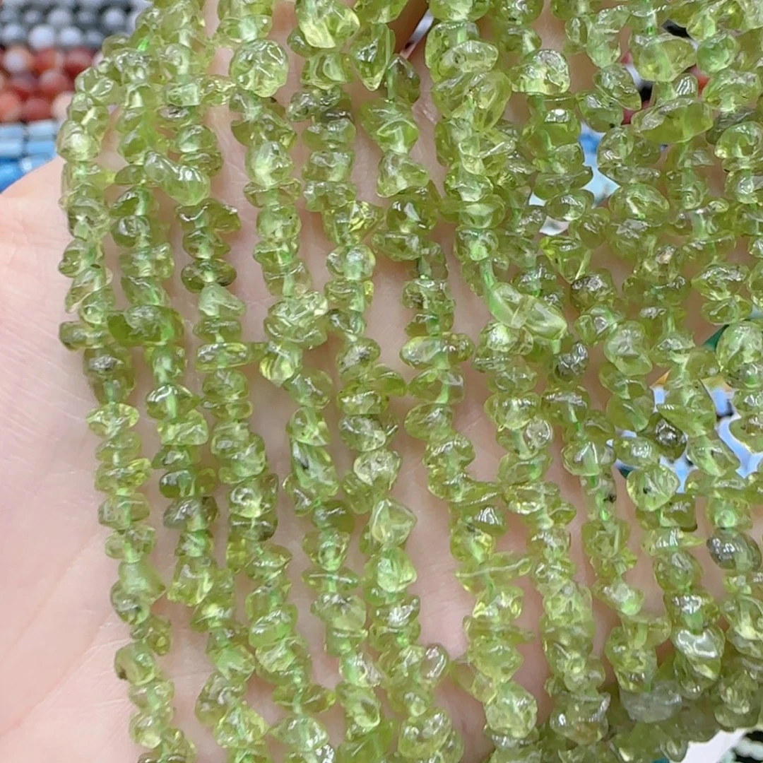 玛瑙/玉髓未镶嵌珠宝半成品橄榄晶碎石一条